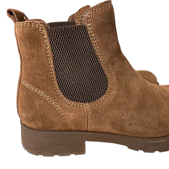 Bjorndal Brenna Chelsea Boots Brown Suede Booties Pull On Women’s Sz. 7 Comfort - Picture 6 of 16